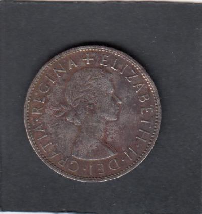 Beschrijving: 1/2 Crown  ELIZABETH II  